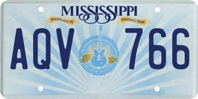 MS license plate AQV766