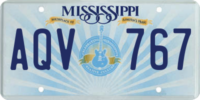 MS license plate AQV767