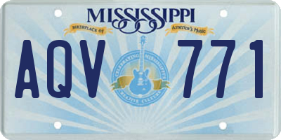 MS license plate AQV771