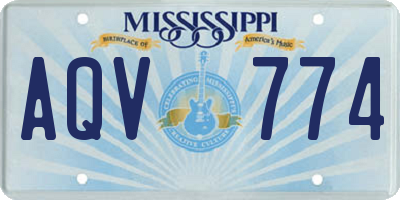 MS license plate AQV774