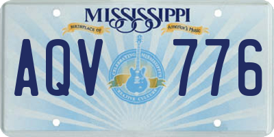 MS license plate AQV776
