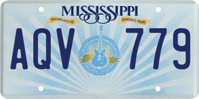 MS license plate AQV779