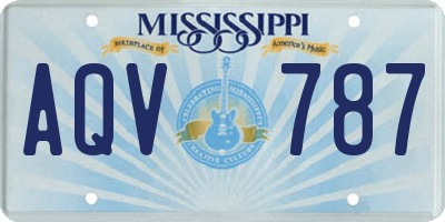 MS license plate AQV787