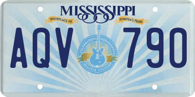MS license plate AQV790