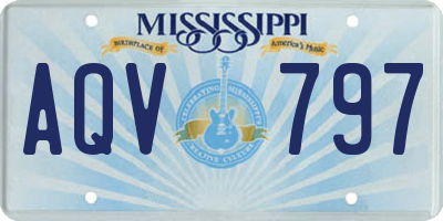 MS license plate AQV797
