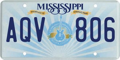 MS license plate AQV806