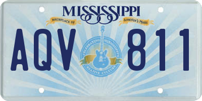 MS license plate AQV811