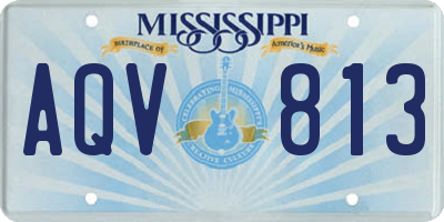 MS license plate AQV813