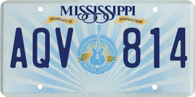 MS license plate AQV814