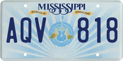 MS license plate AQV818