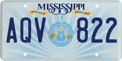 MS license plate AQV822