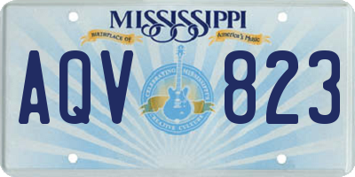 MS license plate AQV823