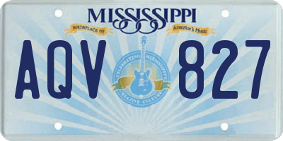 MS license plate AQV827