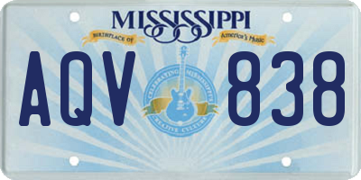 MS license plate AQV838