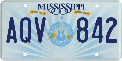 MS license plate AQV842