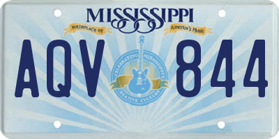 MS license plate AQV844