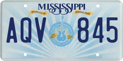 MS license plate AQV845