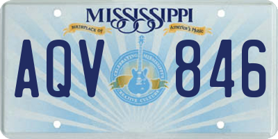 MS license plate AQV846