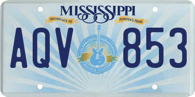 MS license plate AQV853