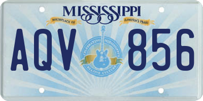 MS license plate AQV856
