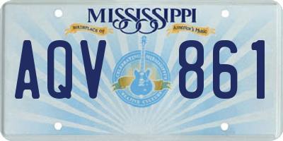 MS license plate AQV861