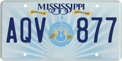 MS license plate AQV877