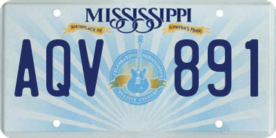 MS license plate AQV891
