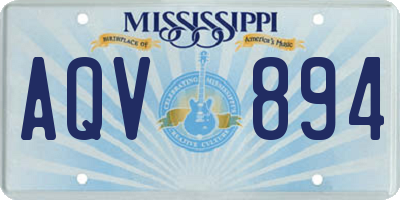 MS license plate AQV894