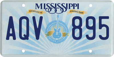 MS license plate AQV895