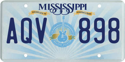 MS license plate AQV898
