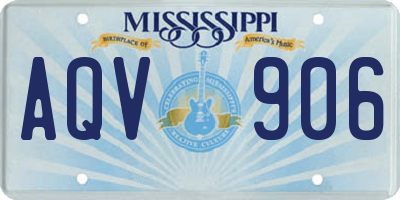 MS license plate AQV906