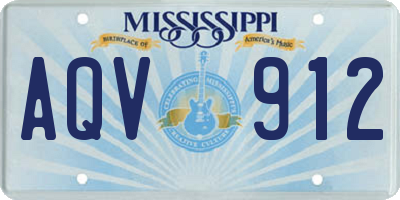 MS license plate AQV912
