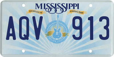 MS license plate AQV913