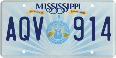 MS license plate AQV914