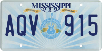 MS license plate AQV915