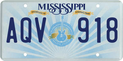 MS license plate AQV918
