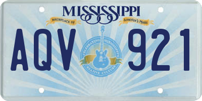 MS license plate AQV921