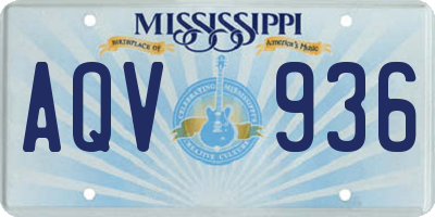 MS license plate AQV936