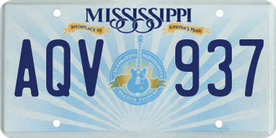 MS license plate AQV937