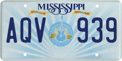 MS license plate AQV939