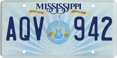 MS license plate AQV942