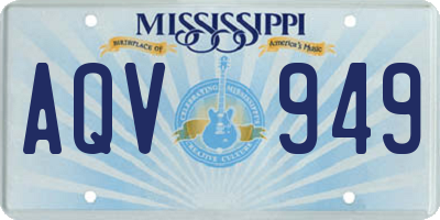MS license plate AQV949