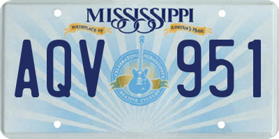 MS license plate AQV951