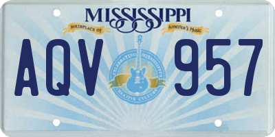 MS license plate AQV957
