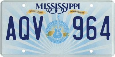 MS license plate AQV964