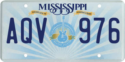 MS license plate AQV976