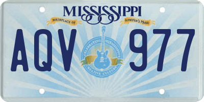 MS license plate AQV977