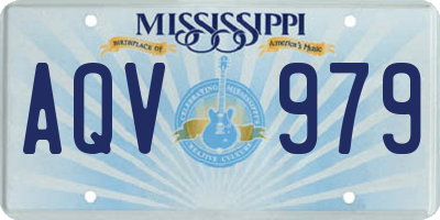 MS license plate AQV979