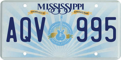 MS license plate AQV995