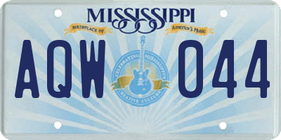 MS license plate AQW044